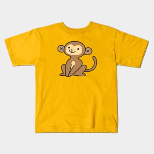 Cute Baby Monkey Doodle Drawing Kids T-Shirt